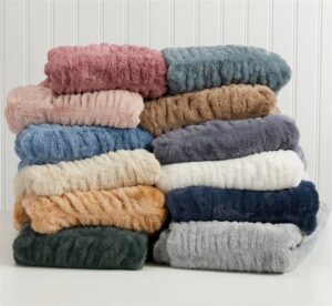 Luxury Heavyweight Ruched Throw Blankets 50" X 60"