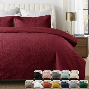 3 Piece Reversible Quilted Bedspread Coverlet Comforter Set